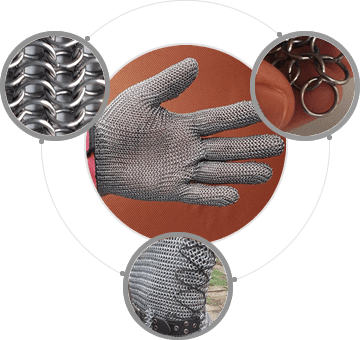 Steel chainmail products: stainless steel chainmail gloves, carbon steel chainmail, stainless steel chainmail, galvanized chainmail shirt without sleeves.